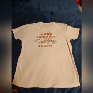 "Make America Cowboy Again"-wht. Tee‎ Men's Sz.XL